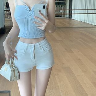 显瘦纯欲风热裤 弹力修身 子潮 女2026夏季 百搭辣妹性感提臀牛仔短裤