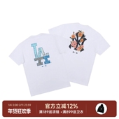 New Era 阿伦777 MLB联名纽约洋基队花卉后背印花短袖 T恤男女