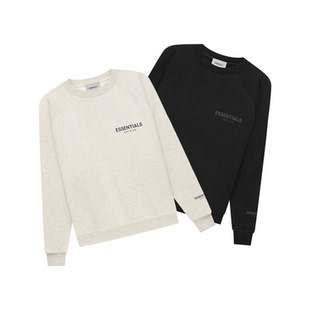 Essentials 阿伦777 God 21FW小标字母logo加绒圆领卫衣 Fear