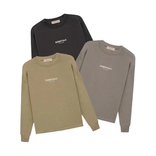 Essentials 阿伦777 God 22SS直筒下摆植绒圆领加绒卫衣 Fear