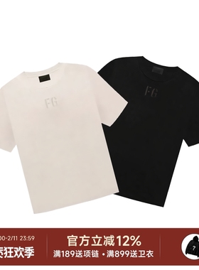 阿伦777 Fear of God FG Tee Vintage主线第七季水洗字母短袖T恤