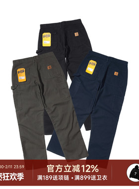 阿伦777 Carhartt B11卡哈特主线B324多口袋纯棉帆布直筒工装长裤