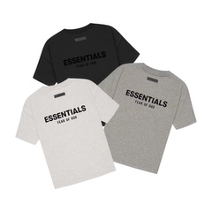 阿伦777 Fear of God FOG Essentials 22SS植绒背标双标短袖T恤男