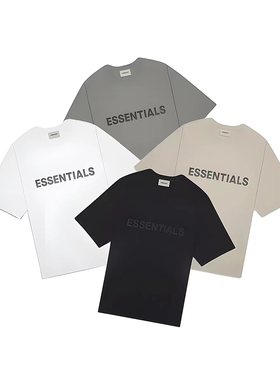 阿伦777 Fear of God FOG Essentials 20SS胸前胶印字母短袖T恤男