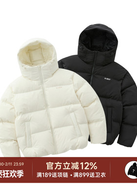 阿伦777 Nerdy韩国潮牌25FW经典小标保暖鸭绒男女连帽羽绒服外套