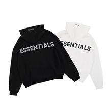 阿伦777 Fear Of God FOG Essentials 19FW反光3M字母卫衣连帽衫