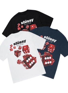 阿伦777 Stussy Rollers Tee 25SS新款彩色骰子logo印花短袖T恤男