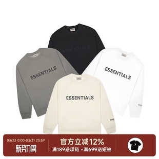 Essentials 阿伦777 God FOG胸前字母Logo圆领套头卫衣男 Fear