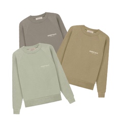 阿伦777 Fear Of God Essentials 22SS植绒小logo印花圆领卫衣男