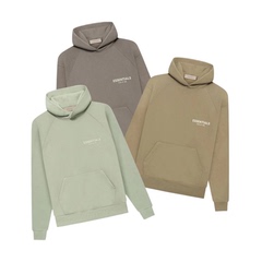 阿伦777 Fear Of God Essentials 22SS植绒小logo印花卫衣连帽衫