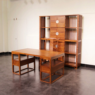 刺猬紫檀书桌电脑桌实木红木家具书房新中式办公书桌高端家具定制