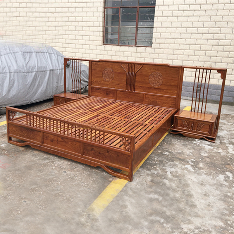 中式刺猬紫檀厂家直销定制床头柜