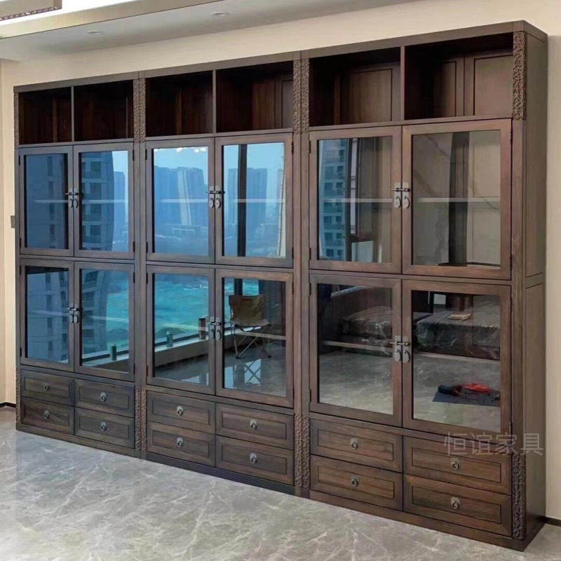 君和爱里古夷苏木黑檀家具书柜