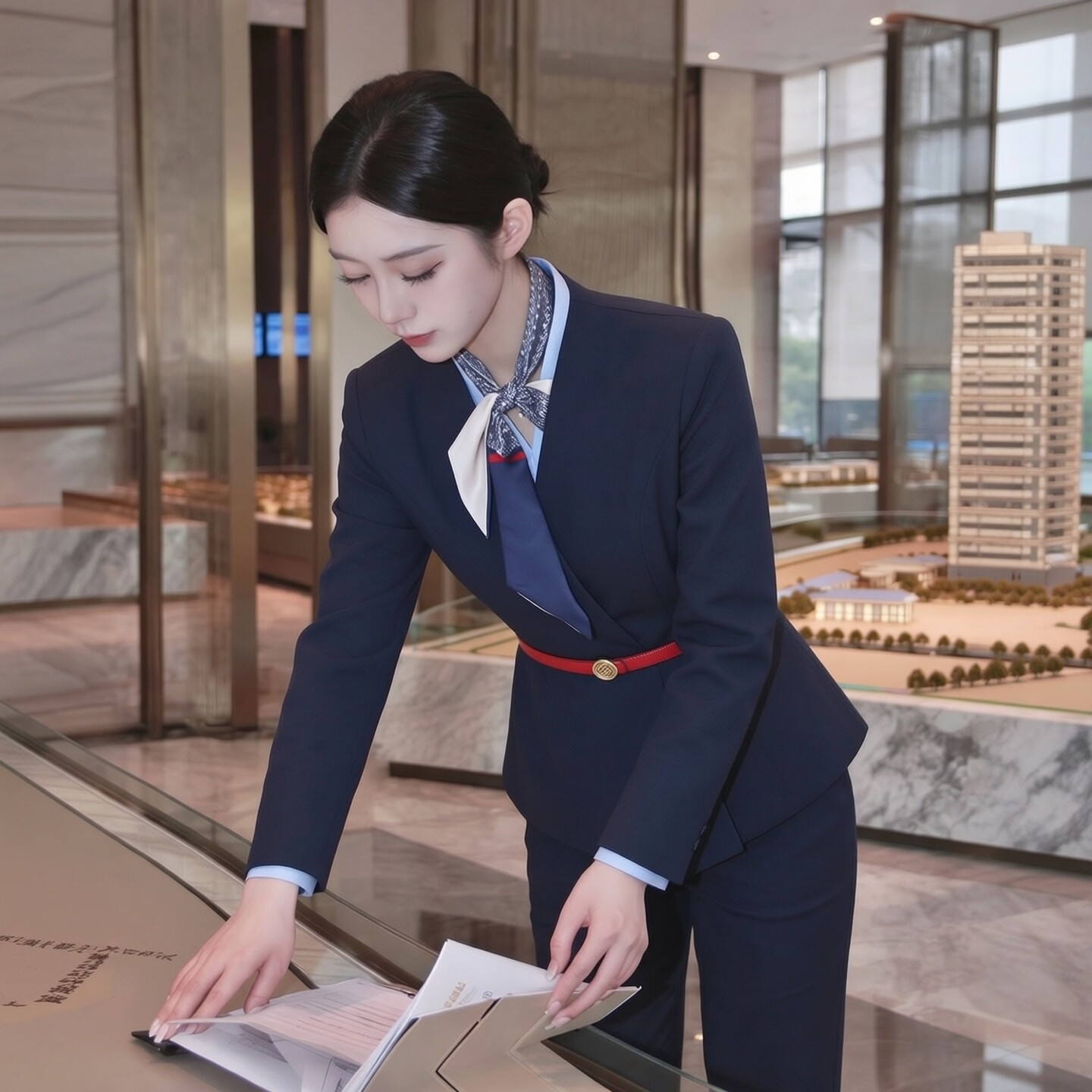 中国移动女士工作服套装秋冬公司营业厅工装上衣外套西装制服裤子