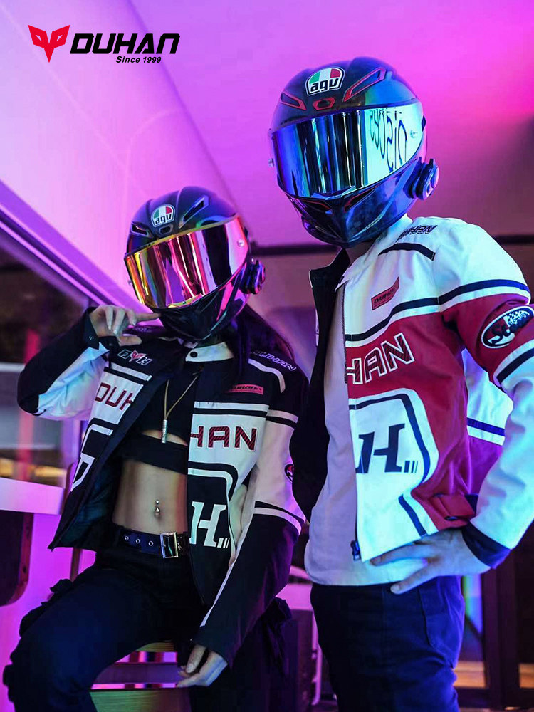 杜汉GP1摩托车通勤赛车服骑士防摔机车时尚骑行服四季通勤男女款