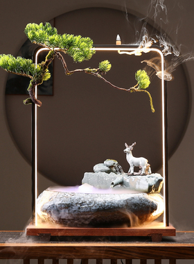 创意鱼缸流水摆件循环水陶瓷