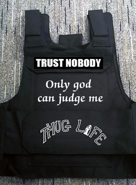 嘻哈说唱演出机能战术马甲背心 tupac thug life hiphop vest