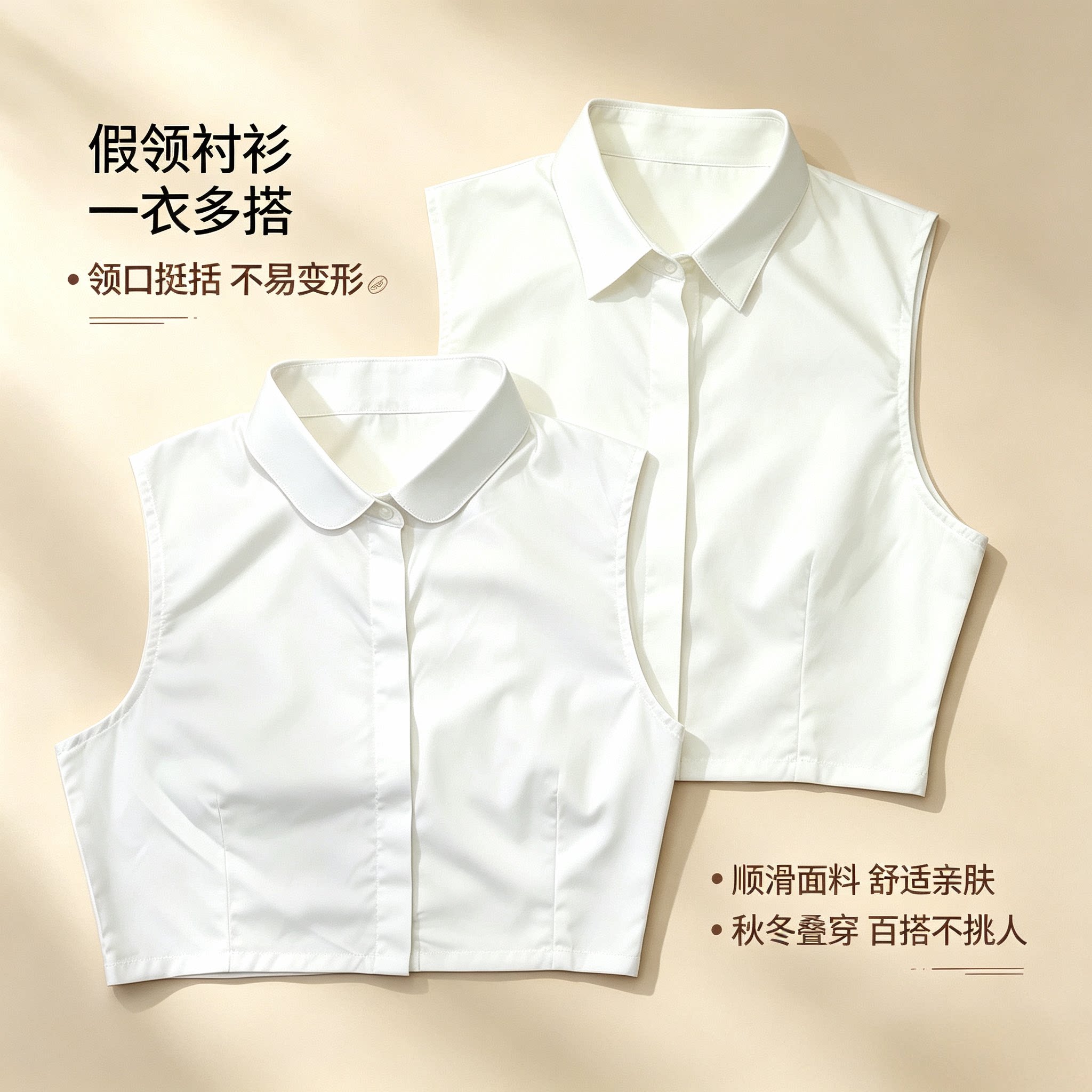 百搭休闲职业衬衫领假领子女百搭毛衣卫衣装饰领叠穿假衣领娃娃领