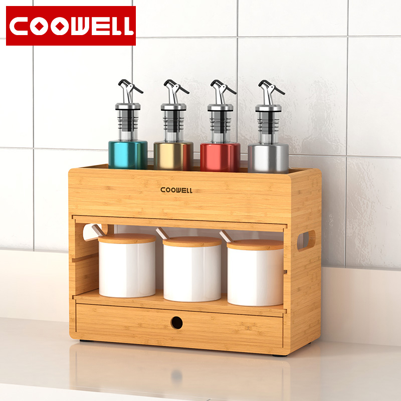 置物架厨房用品收纳落地储物架调味料收纳盒橱柜灶台面收纳神器架