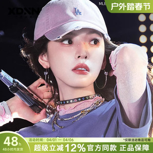 MLB男女情侣章若楠同款 帽子CP77 百搭棒球帽复古软顶运动遮阳时尚