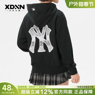 刺绣logo男女情侣宽松上衣连帽拉链卫衣外套TRB01 M02 春季 MLB