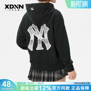 M02 刺绣logo男女情侣宽松上衣连帽拉链卫衣外套TRB01 MLB 春季