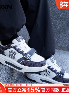 MLB 25秋季新款复古情侣板鞋女厚底满印老花男学长鞋运动鞋SXP02