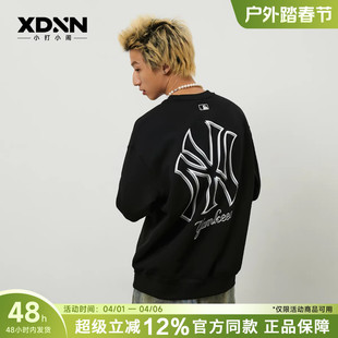 女时尚 上衣MTB97 卫衣情侣纯色运动男圆领套头休闲时尚 MLB春季