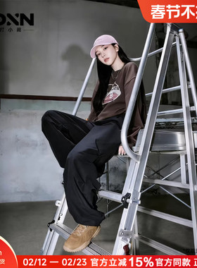 MLB秋冬新款KARINA同款男板鞋情侣双色鞋带复古女薄底德训鞋SXT02