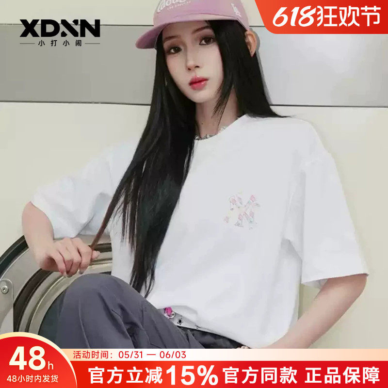 MLB 26夏季男幻彩背标凉感套头圆领短袖宽松女T恤TSB14/B06