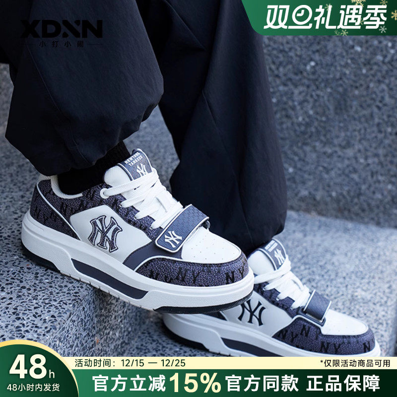 MLB 25秋季新款复古情侣板鞋女厚底满印老花男学长鞋运动鞋SXP02