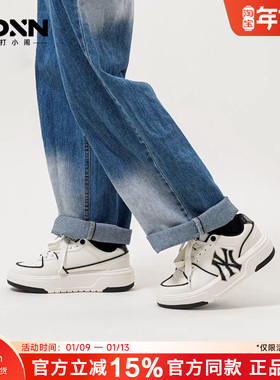 MLB 冬季复古学长鞋休闲女厚底增高板鞋男运动休闲鞋SXCA1/M04