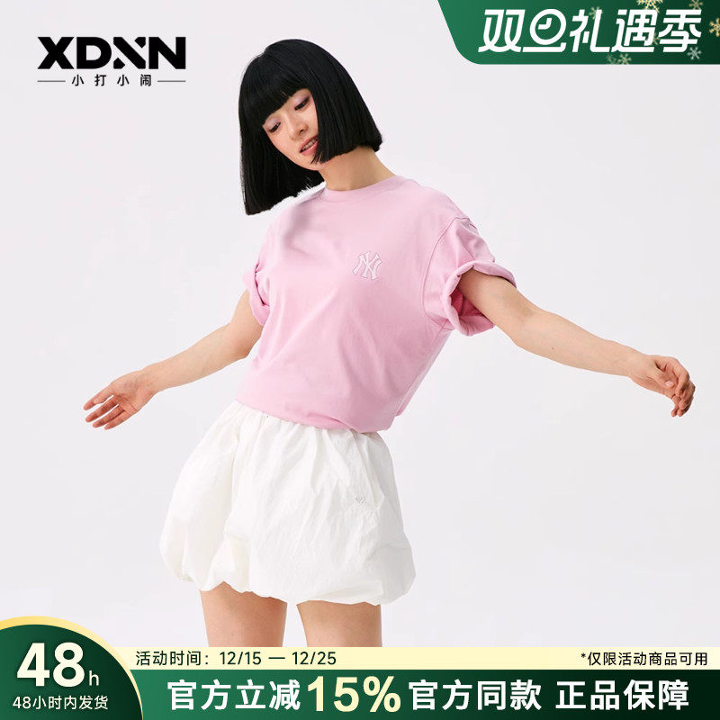 MLB 25秋季官方正品新款正品男老花大Logo短袖女经典舒适T恤TSM04