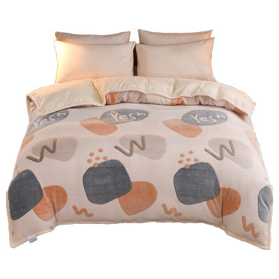 九九韵剪花毛绒雪花绒被套加厚暖