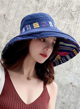 渔夫帽女夏韩版百搭休闲日系原宿潮人盆帽春夏季出游防晒遮阳帽子