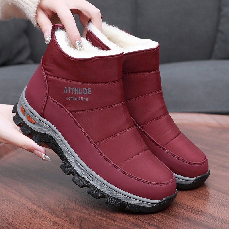 冬季女棉鞋老北京布鞋防水妈妈鞋加厚加绒保暖纯羊毛老人鞋雪地靴,女鞋,棉鞋,淘宝优惠券,粉丝福利购,淘宝优惠卷