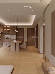 全屋通铺仿木地板砖 W808066丘风800x800mm拼花木纹砖 KT瓷砖