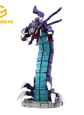 SETbricks英雄联盟游戏周边纳什男爵大龙小颗粒拼装积木益智玩具