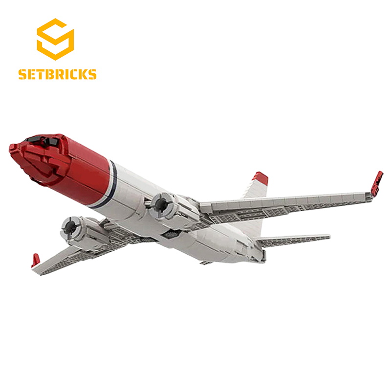SETbricks航天飞机挪威波音737-800模型摆件颗粒拼装积木益智玩具