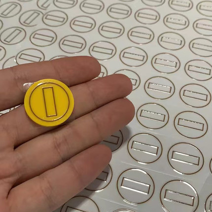 MOC积木71426配件67095pb062金币高砖小颗粒GDS21072光面圆板玩具