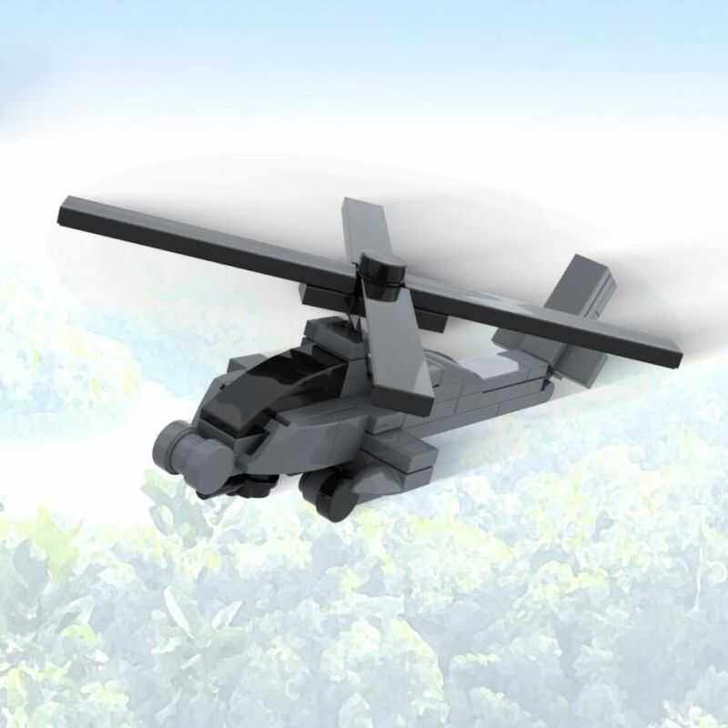 黑鹰直升机moc积木军事战斗飞机拼装玩具小颗粒益智男孩113颗粒