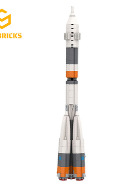 SETbricks太空航天系列联盟号R-7火箭模型小颗粒拼装积木益智玩具