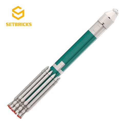 SETbricks航天火箭德尔塔二号和火星探測漫遊者小颗粒拼装积木益