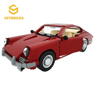 SETbricks赛车跑车汽车保时捷911模型小颗粒拼装 积木益智儿童玩具