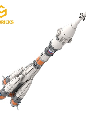 SETbricks太空航天Sojus-FG联盟号火箭小颗粒拼装积木益智玩具