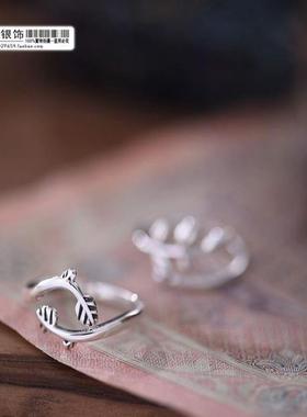 925银开口可调节戒指包邮