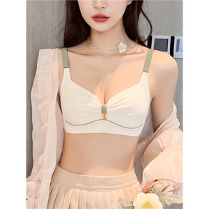 维多利亚无痕内衣女薄款无钢圈小胸聚拢防下垂收副乳文胸品牌专柜