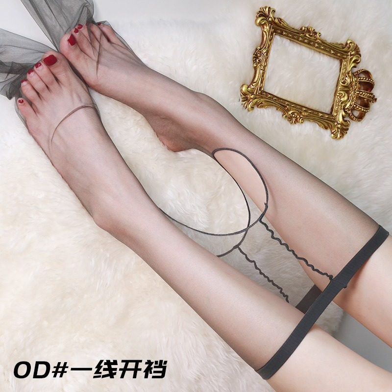 日本高端GP浅黑色超薄隐形全透明女夏无痕肉色性感脚尖开档0D丝袜