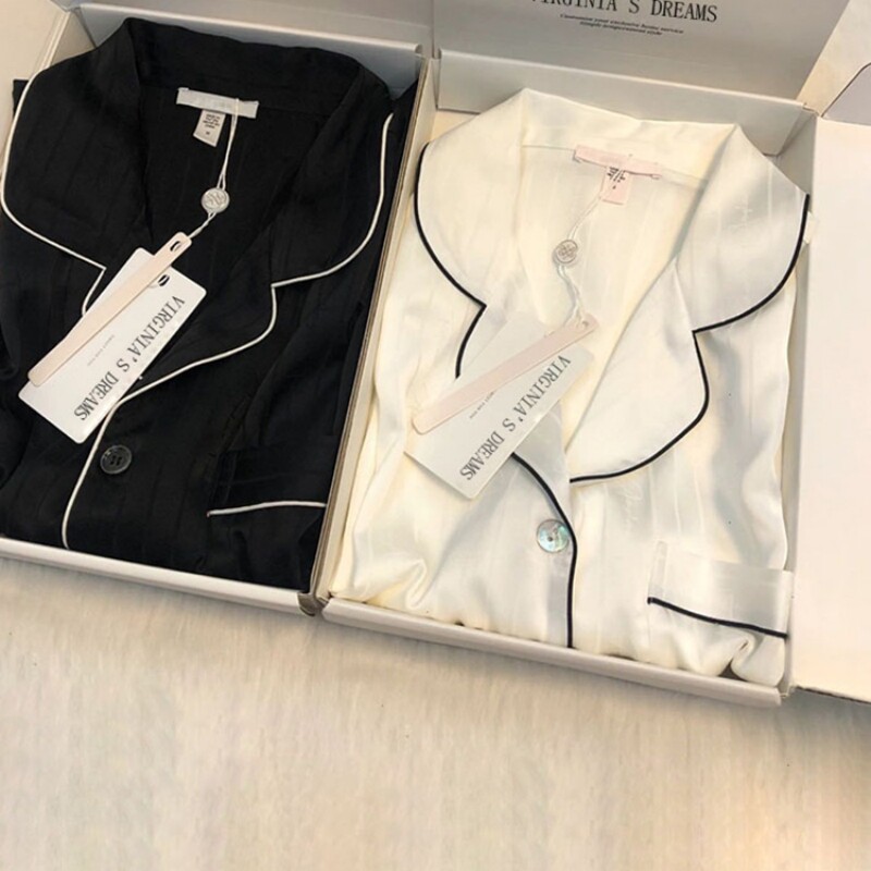 2025春秋新款真丝情侣睡衣女款男士高档礼盒高级感蚕丝家居服套装