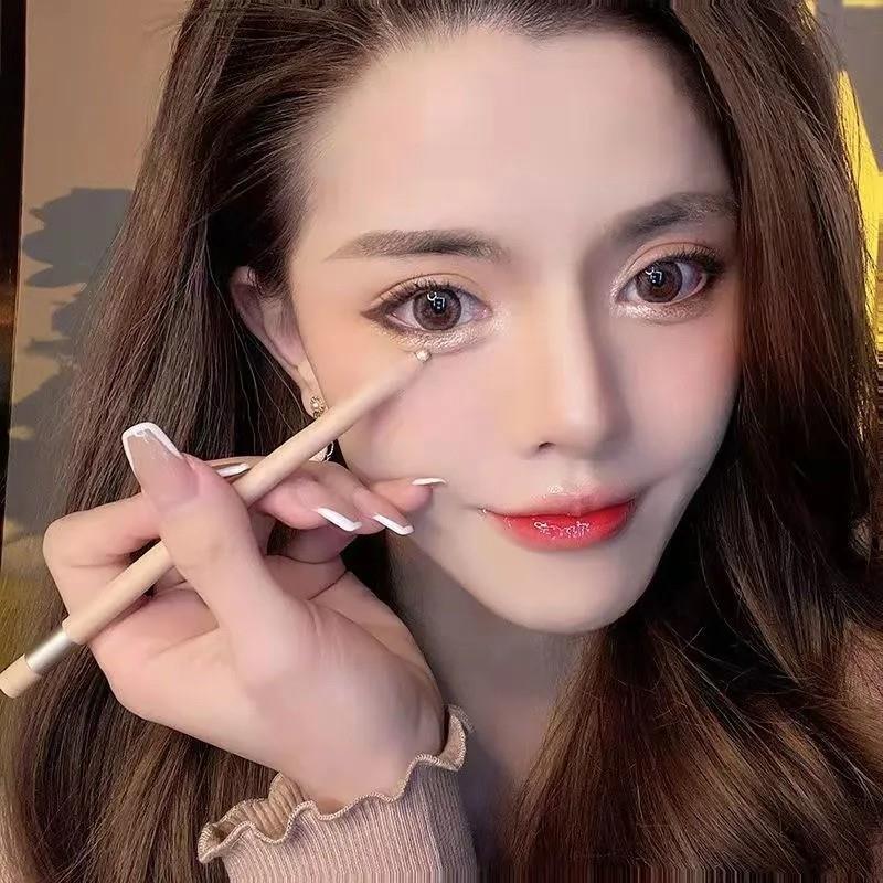 小红书推荐高光卧蚕笔珠光细闪亮晶晶自然提亮显色卧蝉眼线笔胶笔
